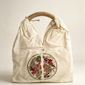 Handmade eco-friendly cotton-linen bag
