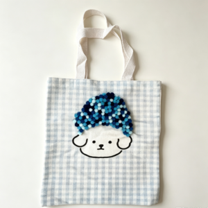 Hand-stitched patterned eco-friendly tote bag