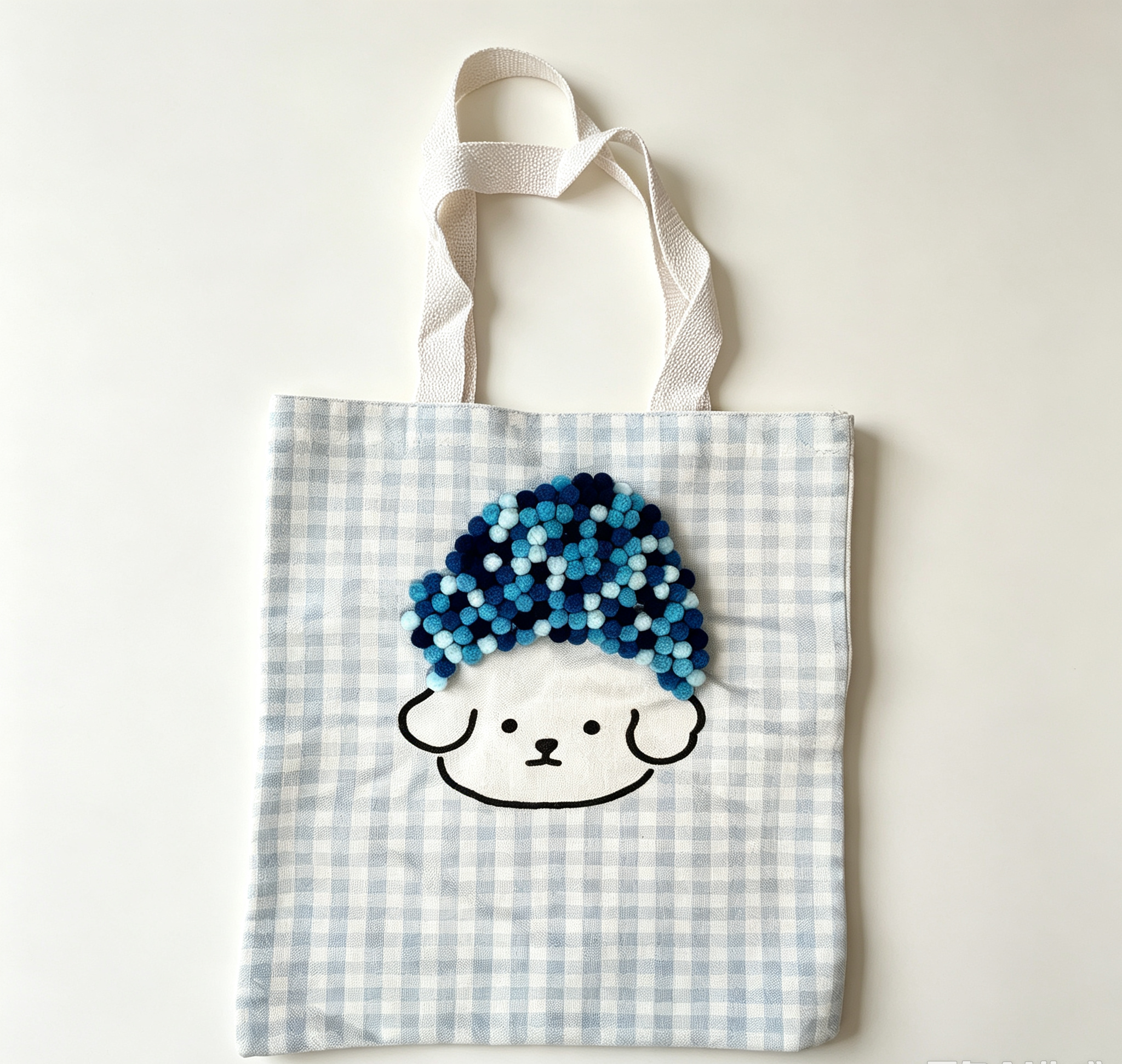 Hand-stitched patterned eco-friendly tote bag